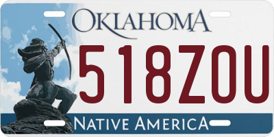 OK license plate 518ZOU