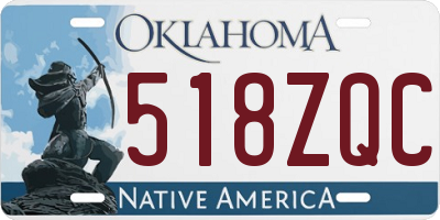 OK license plate 518ZQC