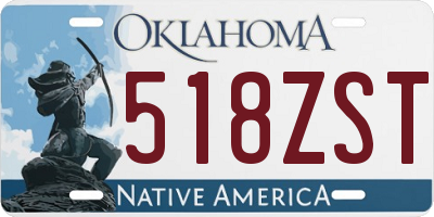 OK license plate 518ZST