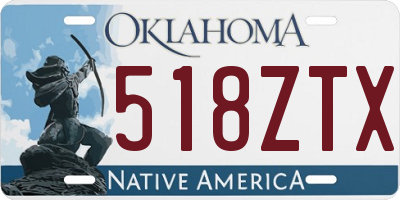 OK license plate 518ZTX