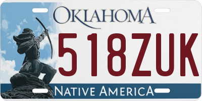 OK license plate 518ZUK