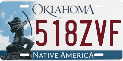 OK license plate 518ZVF