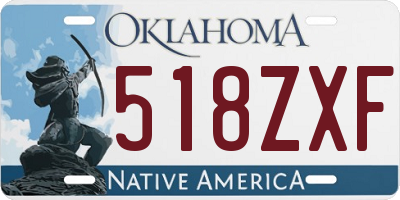 OK license plate 518ZXF