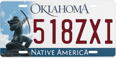 OK license plate 518ZXI