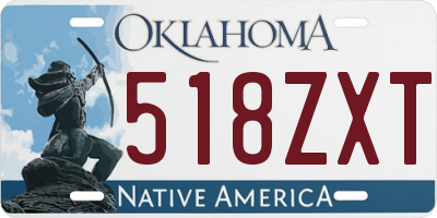 OK license plate 518ZXT