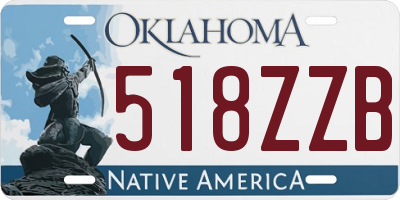 OK license plate 518ZZB