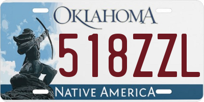 OK license plate 518ZZL