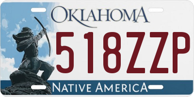 OK license plate 518ZZP