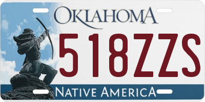 OK license plate 518ZZS