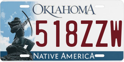 OK license plate 518ZZW