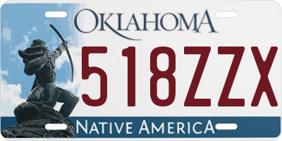 OK license plate 518ZZX