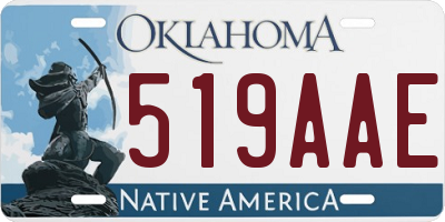 OK license plate 519AAE