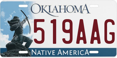 OK license plate 519AAG