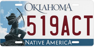 OK license plate 519ACT