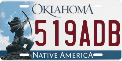 OK license plate 519ADB