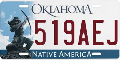 OK license plate 519AEJ
