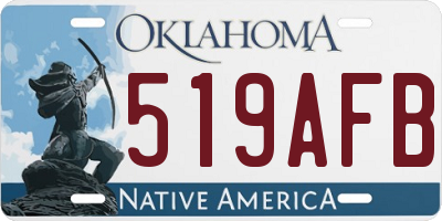 OK license plate 519AFB
