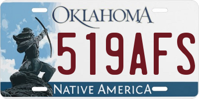 OK license plate 519AFS