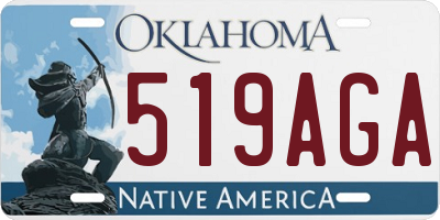 OK license plate 519AGA