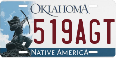 OK license plate 519AGT