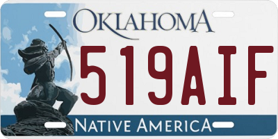 OK license plate 519AIF