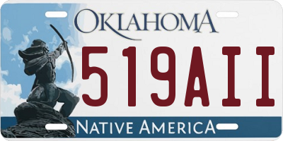 OK license plate 519AII