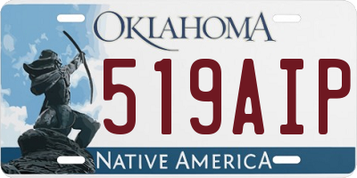 OK license plate 519AIP