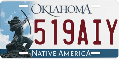 OK license plate 519AIY