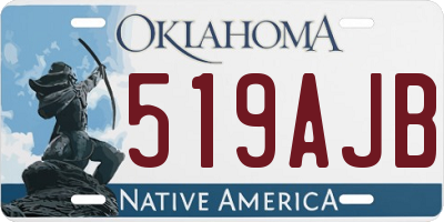 OK license plate 519AJB