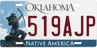 OK license plate 519AJP