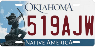 OK license plate 519AJW