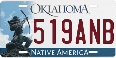 OK license plate 519ANB