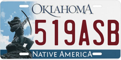 OK license plate 519ASB