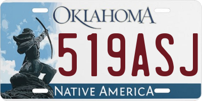 OK license plate 519ASJ