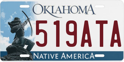 OK license plate 519ATA