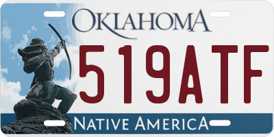 OK license plate 519ATF