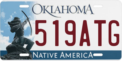 OK license plate 519ATG