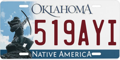 OK license plate 519AYI
