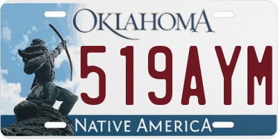 OK license plate 519AYM