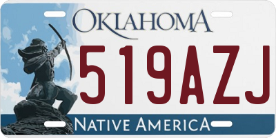 OK license plate 519AZJ