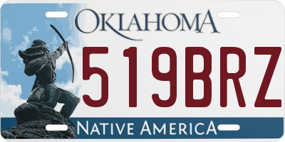 OK license plate 519BRZ