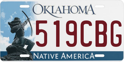 OK license plate 519CBG