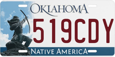 OK license plate 519CDY