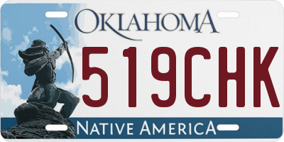 OK license plate 519CHK
