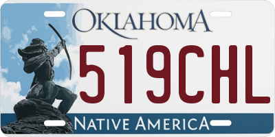 OK license plate 519CHL