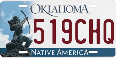 OK license plate 519CHQ