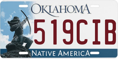 OK license plate 519CIB