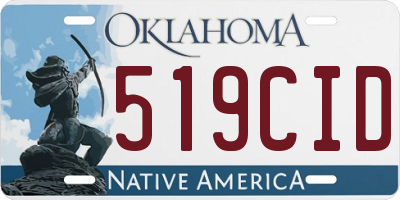 OK license plate 519CID