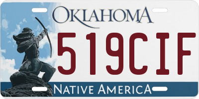 OK license plate 519CIF