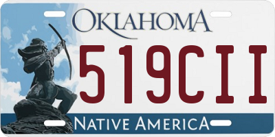 OK license plate 519CII
